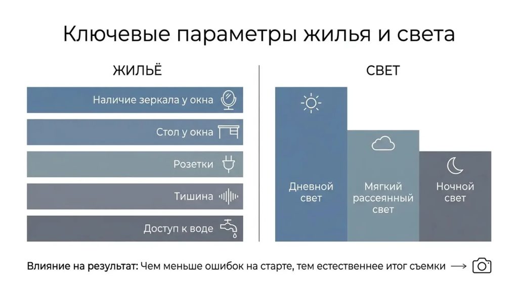 Ключевые параметры жилья и света